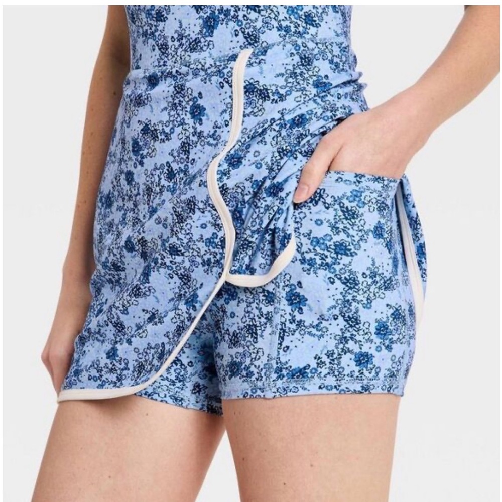 JoyLab Light Blue Floral Mini Dress - Picture 2 of 7